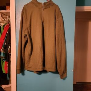Olive Zip-Up Sweater for Men